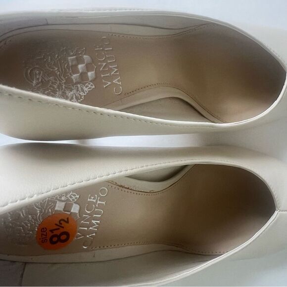Vince Camuto Setenda Almond Milk Leather Pointed Toe Heeled Pumps Shoe Size 8.5 - Picture 8 of 16
